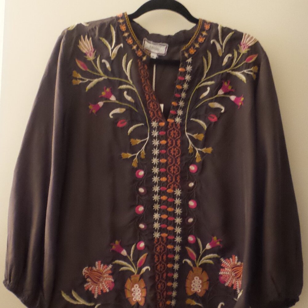 Johnny Was Silk Top NWT